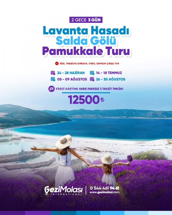 LAVANTA BAHÇELERİ - SALDA  - PAMUKKALE TURU
